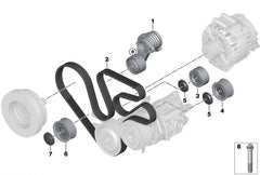 Multi Rib Belt 8DPK1833 Compatible With BMW 7 (F01, F02, F03, F04) (CONTINENTAL)