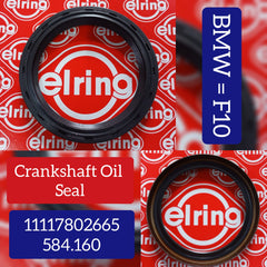 Engine Timing Oil Crankshaft Seal 584.160 11117802665 Compatible With BMW 5-SERIES (F10) X1 (E84) 1-SERIES(F20) 3-SERIES (E90) 3-SERIES (F30, F80) 3-SERIES Gran Turismo (F34) 5-SERIES (E60) X3 (E83) X3 (F25)