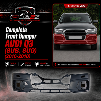 Complete Front Bumper 8U0807065L 8U0807065LGRU Compatible With AUDI Q3 (8UB, 8UG) (2016-2018) Tag No.72