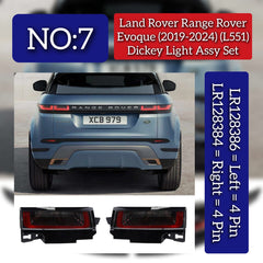 Dickey Light Assembly Left LR128386 & Right LR128384 Compatible With Land Rover Range Rover Evoque (L551) (2019-2024) Tag No.7