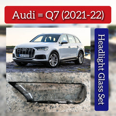 Front Headlight Glass Compatible with AUDI Q7 2021-2022