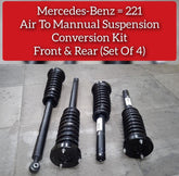 Air To Manual Suspension Conversion Kit Front & Rear (Set Of 4) Compatible With MERCEDES BENZ S-CLASS W221