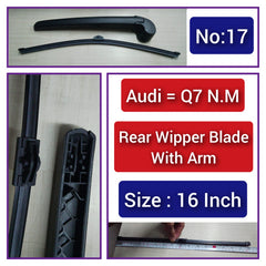 Rear Wiper Blade (16 Inch) With Arm Compatible with AUDI Q7 N.M Tag-WBR-17