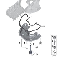 Lower Oil Pan 11130148458 11137509724 11137574532 Compatible With BMW 7 Series E65, E66, E67 Tag-OP-03
