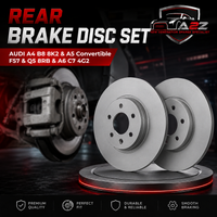Rear Brake Disc Set 8W0615601H 8K0615601B 8W0615601C Compatible With AUDI A4 B8 8K2 & A5 Convertible F57 & Q5 8RB & A6 C7 4G2
