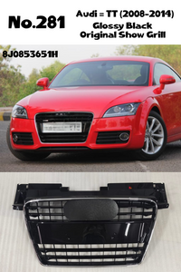 Glossy Black Original Show Grill Compatible With Audi = TT (2008-14) Tag No.281