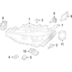Headlight Driver Module Control Unit 63117316147 Compatible With BMW 3 Series (F30, F80) & 3 Series Gran Turismo (F34) Tag No.271