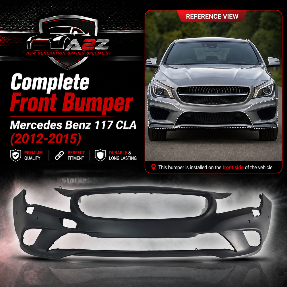 Complete Front Bumper 1178800140 Compatible With Mercedes Benz 117 CLA (2012-2015) Tag No.201