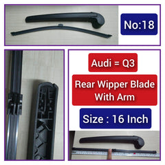 Rear Wiper Blade (16 Inch) With Arm Compatible with AUDI Q3 Tag-WBR-18