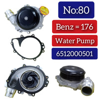 Water Pump 6512000501 6512004300 6512008301 6515000501 Compatible With Marcedes Benz A-CLASS (W176) & CLA Coupe (C117) & GLA-CLASS (X156) Tag-W-80