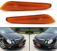 Front Bumper Turn Signal Indicator Light Left 2118200121 & Right 2118200221 Compatible with Mercedes Benz E-CLASS W211 2003-2005 Tag-FBL-15