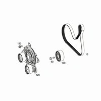 Multi Rib Belt 6PK1110 A0009931700 Compatible With MERCEDES-BENZ C-CLASS (W205) C-CLASS Convertible (A205) E-CLASS (W213) GLC (X253) (CONTINENTAL)