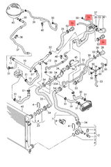 Heater Hose Connector 3B0122291B Compatible With AUDI Q3 Tag No.57