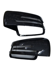 Side Mirror upper cover (Side Mirror cover) Carbon Fiber Left A2128100164 & Right A2128100264 Compatible With Mercedes Benz C-CLASS W204 & E-CLASS W212 & W221 W117 W176 W246 W156 (2010-2016) TAG-SMC-102