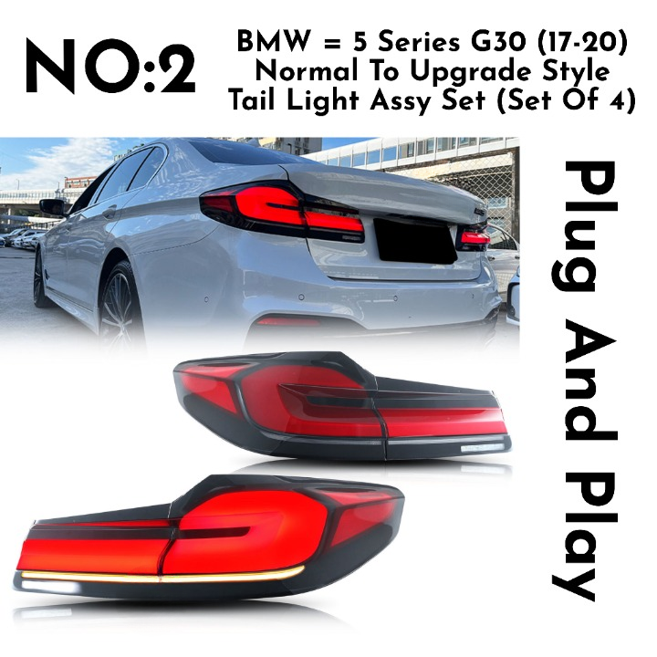 Upgrade Complete Tail Light Assy Set ( Upgrade Normal To G30 Latest Style) Plug And Play No Need To Change Bumper Compatible With BMW G30 (2017-20) Tag No.2
