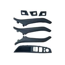 BMW 5 Series F10 inner door handle set with leather – 7-piece luxury interior replacement for 2010–2016 models with OEM-level fit