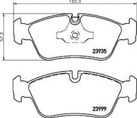 Front Brake Pad 34112288849 P06035 2393501 2393581 Compatible With BMW 3 Series (E90)