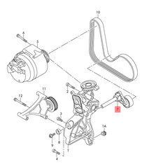 Belt Tensioner With Pulley 06J903133A Compatible With AUDI A3 (8P1) | A3 / S3 & TT (8J3)