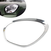 Headlight Chrome Bezel Ring Trim Left 51139801573 & Right 51139801574 Compatible With MINI MINI COUNTRYMAN (R60) (Glossy Silver 2011-2016) Tag No.1
