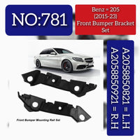 Front Bumper Bracket Set Left 2058850821 & Right 2058850921 Compatible With Mercedes Benz 205 (2015-2023) Tag No.781