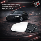Side Rearview Wing Side Mirror Glass Left 4G0857535 & Right 4G0857536 Compatible With AUDI A6 C7 (4G2, 4GC) | A6 / S6 2012-2018
