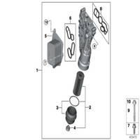 Oil Cooler Assembly 11428585235 11428511391 11428575898 8511391 8575898 8585235 11428511391AL 11428585235AL 11428590022AL for Mini CooperX1 X2 2.0L & BMW I8 Tag-O-35