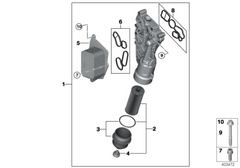 11428585235 Oil Cooler Assembly for Mini CooperX1 X2 2.0L & BMW I8 Tag-O-35