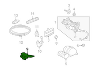 Front Suspension Height Level Sensor Left C2D6857 02C2D21048 C2D16580 C2D21048 AW933C279AD AW933C279AE Compatible With JAGUAR XJL (2010-2018)