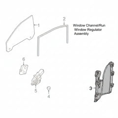 Front Right Power Window Regulator 4L0837462 Compatible with AUDI Q7 (4LB)