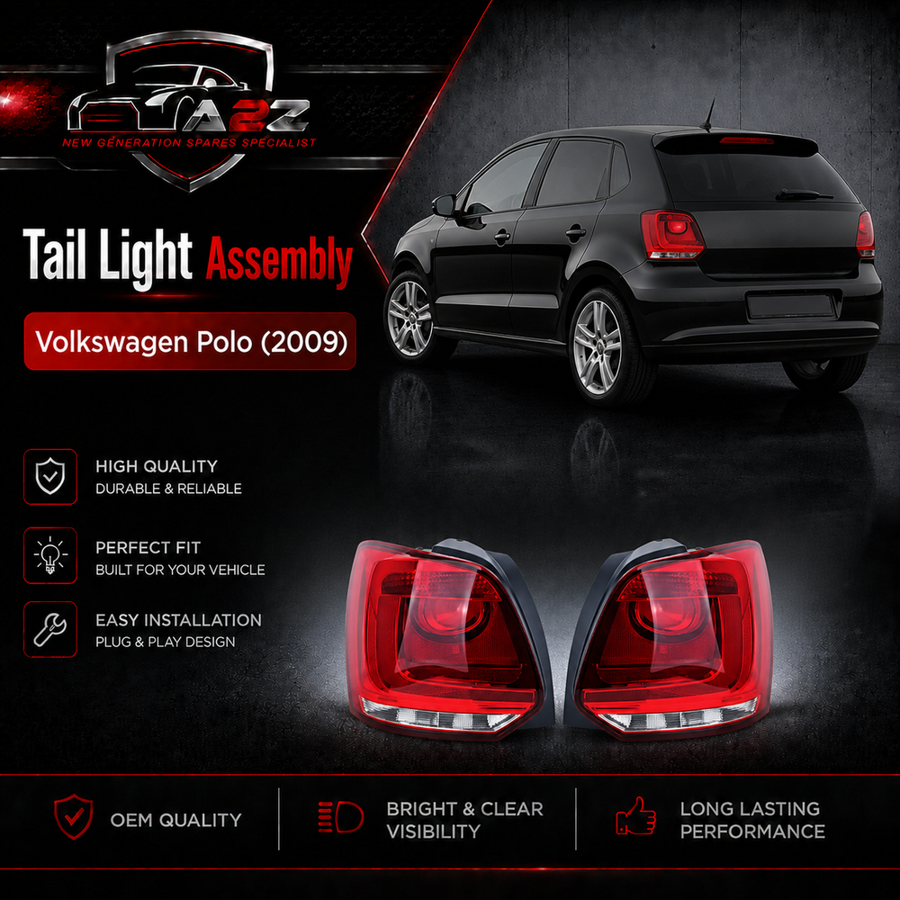 Tail Light Set Left 6R0807095 & Right 6R0807096 Compatible With Volkswagen Polo (2009)
