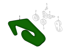 Drive Belt T2R10142 Compatible With JAGUAR F-TYPE Convertible & (X152) F-TYPE Coupe (X152) & AUDI A4 B8 (8K2) | A4 / S4 & A6 C6 (4F2) | A6 / S6
