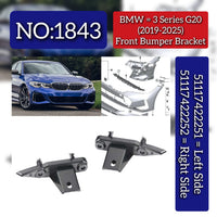 Front Bumper Bracket Set Left 51117422251 & Right 51117422252 Compatible With BMW 3 Series G20 (2019-2025) Tag No.1843
