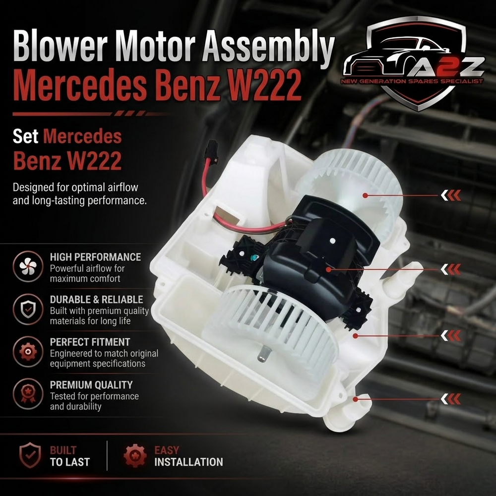 Blower Motor Assembly 2228202214 Compatible With Mercedes Benz W222