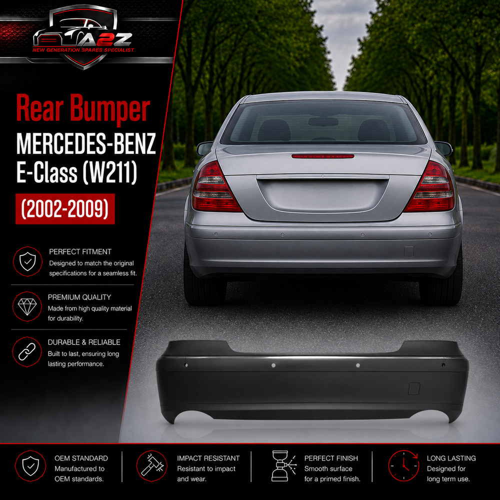 Rear Bumper A2118804140 Compatible With MERCEDES-BENZ E-Class (W211) (2002-2009) Tag No.02