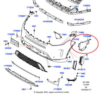 Front Bumper Lower Grill Right LR127538 & Left LR127539 Compatible With Land Rover Discovery Sport - L550 (2020-2024) Tag No.4