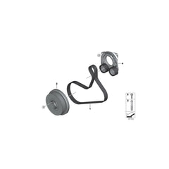 Extra Multi Rib Belt 8PK1162 11288597653 Compatible With BMW 3 (G20, G80, G28), X3 (G01, F97, G08) (CONTINENTAL)