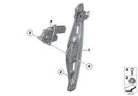 Rear Right Power Window Regulator 51352990388 Compatible with BMW X1 (E84)