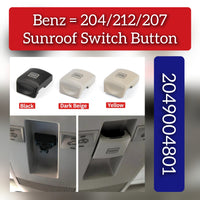 Black Sunroof Window Switch Button Cover 2049004801 Compatible With MERCEDES BENZ C-CLASS W204 & E-CLASS W212 & E-CLASS C207