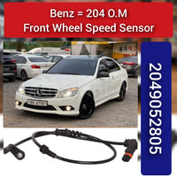 Front Wheel Speed Sensor A2049052805 & A2045400117 & A2049050000 & A2049057702 Compatible With MERCEDES-BENZ C-CLASS (W204)