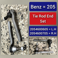 Front Steering Tie Rod End Head Assembly (Rack End 2054600805 & Tie Rod End Left 2054600605 & Right 2054600705) Compatible With MERCEDES-BENZ C-CLASS (W205) & CLS (C257) & E-CLASS (W213)
