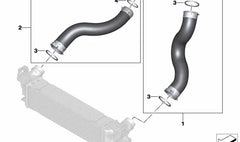 Charge Air Duct/Hose 11618580078 Compatible With BMW X3 G01 G08 X4 G02