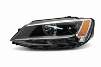Headlight Headlamp Left Headlight Headlamp Left 5C7941005 & Right 5C7941006 (Without Blaster) Compatible With Volkswagen Jetta MK6 (LED)