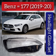 Front Headlight Glass Compatible with MERCEDES BENZ A-CLASS W177 2019-2020