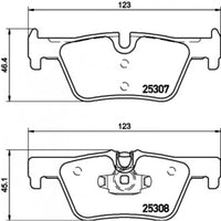 Rear Brake Pad 5Q0698451C 2500901 2500801 P85124 Compatible With AUDI A3 Q3 TT