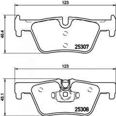 Rear Brake Pad 5Q0698451C 2500901 2500801 P85124 Compatible With AUDI A3 Q3 TT