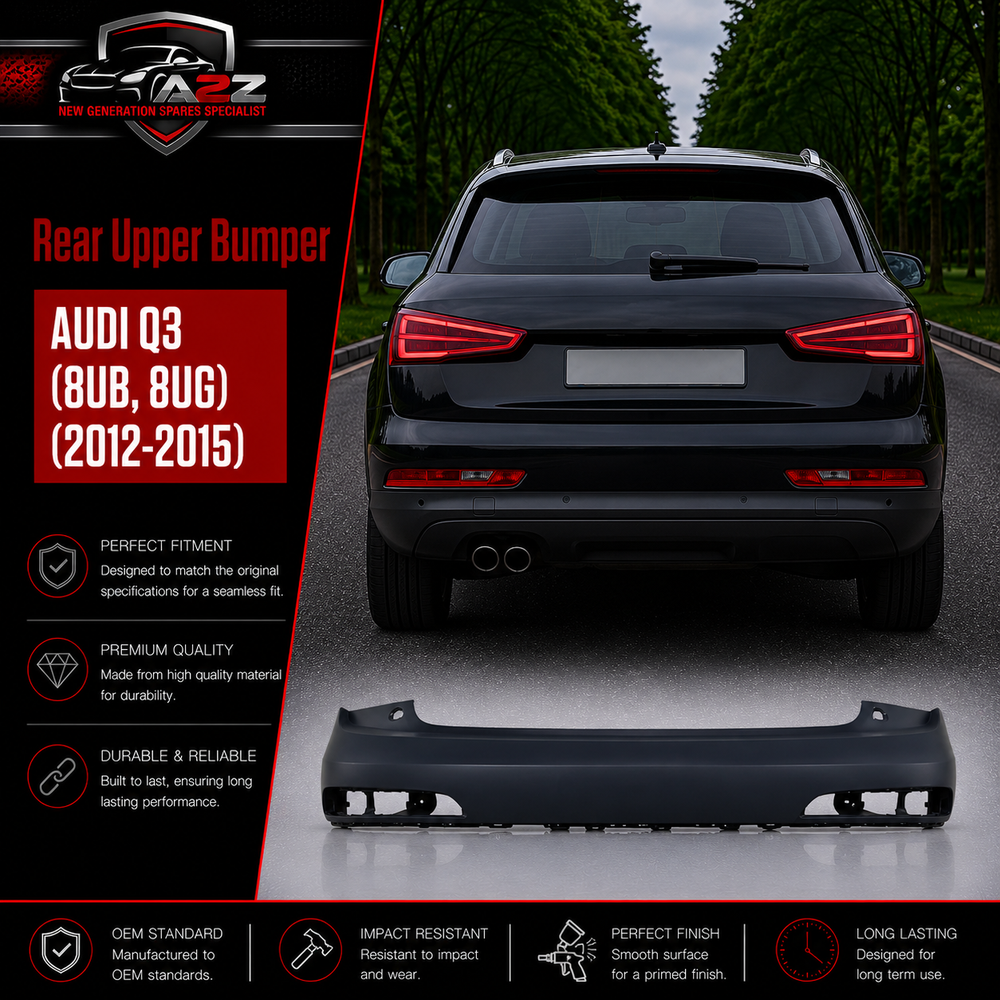 Rear Upper Bumper 8U0807067 8U0807067BGRU Compatible With AUDI Q3 (8UB, 8UG) (2012-2015) Tag No.210