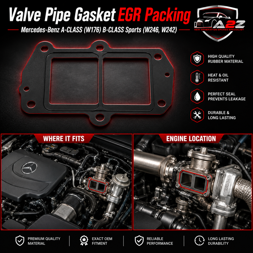 Valve Pipe Gasket EGR PACKING 933.770 6511422480 Compatible With Mercedes-Benz A-CLASS (W176) B-CLASS Sports (W246, W242) C-CLASS (W204, W205) CLA/CLS (C117, C218) E-CLASS (W212) GLA/GLE/GLC (X156, W166, X253) M-CLASS (W166) V-CLASS (W447) | VALENTE