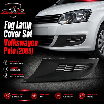 Fog Lamp Cover Set Left 6R0853665 & Right 6R0853666 Compatible With Volkswagen Polo (2009)