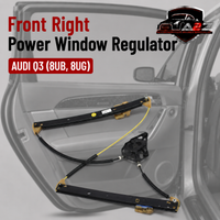 Front Right Power Window Regulator 8U0837462 Compatible with AUDI Q3 (8UB, 8UG)