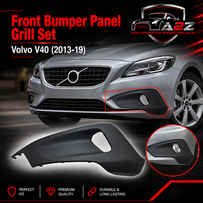 Front Bumper Panel Grill Set Left 31353341 & Right 31353342 Compatible With Volvo V40 (2013-19)